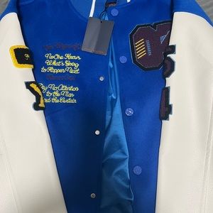 Louis Vuitton blue varsity jacket